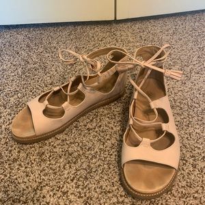 Clark’s dusty rose lace up sandals